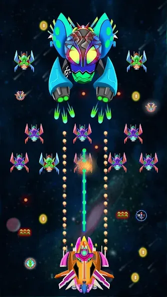 Взлом Galaxy Shooting: Alien Attack — Много денег — скриншот 3