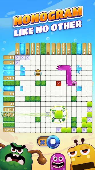 Взломанная Nono Crossing Picture Nonogram на Андроид — Много жизней — скриншот 2
