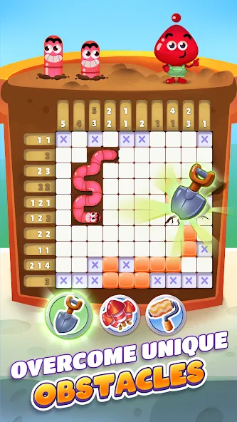 Взломанная Nono Crossing Picture Nonogram на Андроид — Много жизней — скриншот 3