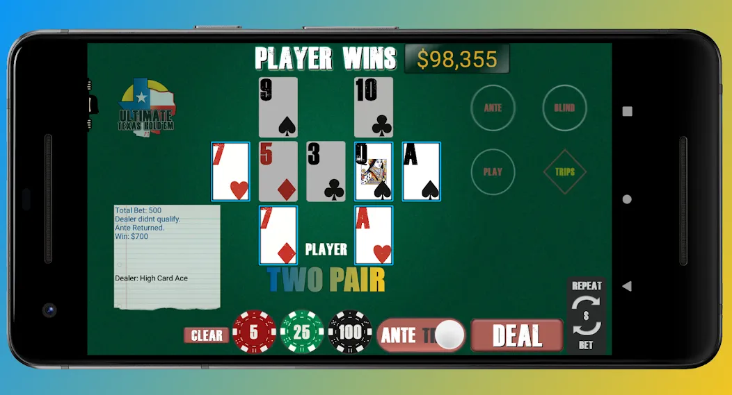 Скачать взломанную Texas Ultimate Holdem — Много денег — скриншот 1