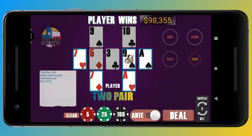 Скачать взломанную Texas Ultimate Holdem — Много денег — скриншот 2
