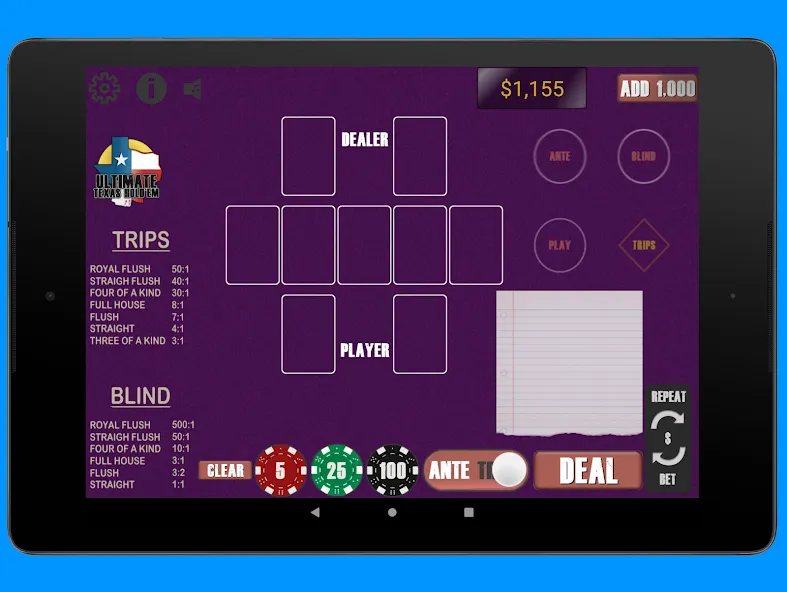 Скачать взломанную Texas Ultimate Holdem — Много денег — скриншот 4