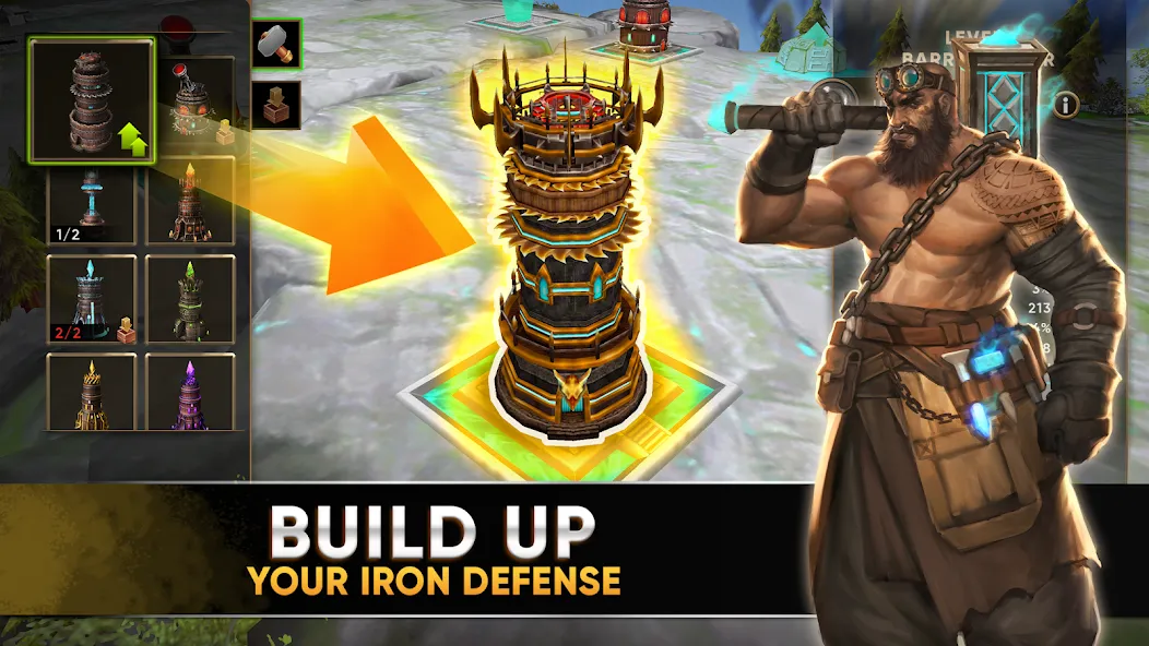 Clash of Beasts: Tower Defense на Андроид — Мод Много ресурсов — скриншот 3