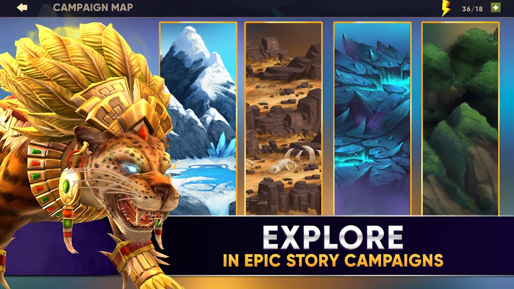 Clash of Beasts: Tower Defense на Андроид — Мод Много ресурсов — скриншот 5