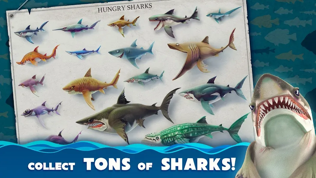 Скачать Hungry Shark World — Много денег и алмазов — скриншот 2