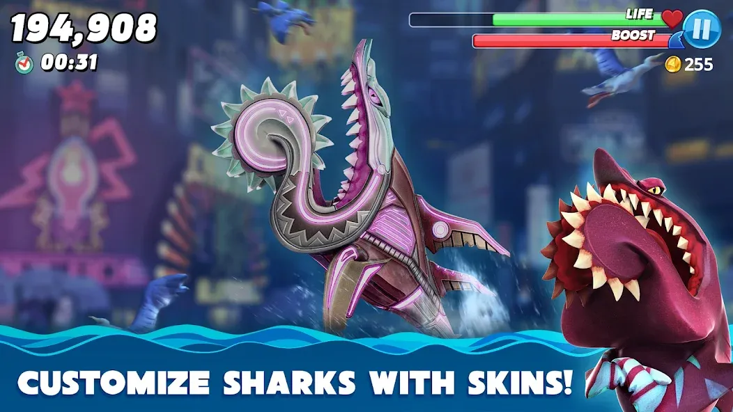 Скачать Hungry Shark World — Много денег и алмазов — скриншот 3