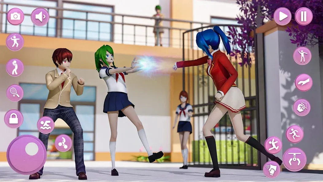 Скачать Anime School Girl Simulator 3D на телефон — Много денег — скриншот 3