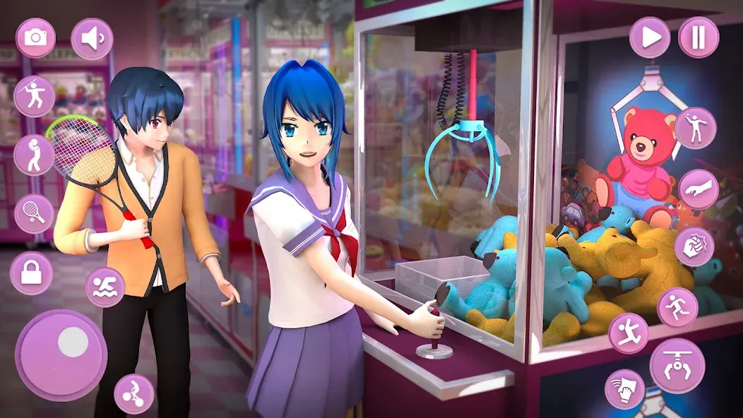 Скачать Anime School Girl Simulator 3D на телефон — Много денег — скриншот 4