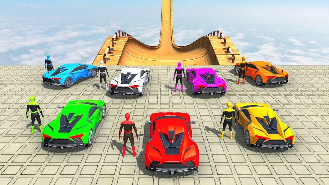 Mega Ramp Car Games Car Stunts на Андроид — Много денег — скриншот 1