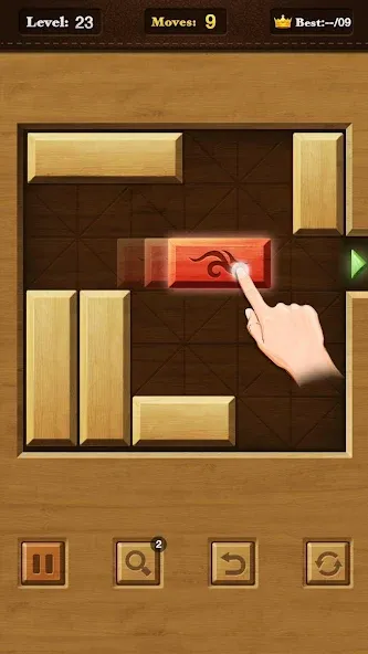 Unblock Red Wood — Мод: Бесплатные подсказки — скриншот 1 Unblock Red Wood — Мод: Бесплатные подсказки — скриншот 1