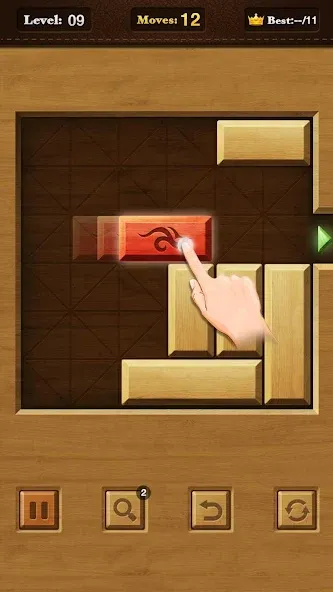 Unblock Red Wood — Мод: Бесплатные подсказки — скриншот 2 Unblock Red Wood — Мод: Бесплатные подсказки — скриншот 2