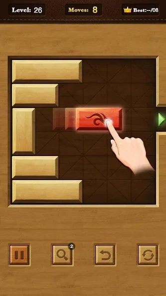 Unblock Red Wood — Мод: Бесплатные подсказки — скриншот 3 Unblock Red Wood — Мод: Бесплатные подсказки — скриншот 3