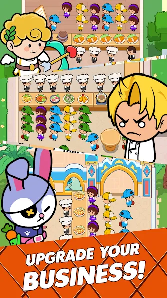 Food Fever: Restaurant Tycoon MOD — Много денег и без рекламы на Андроид — скриншот 4 Food Fever: Restaurant Tycoon MOD — Много денег и без рекламы на Андроид — скриншот 4