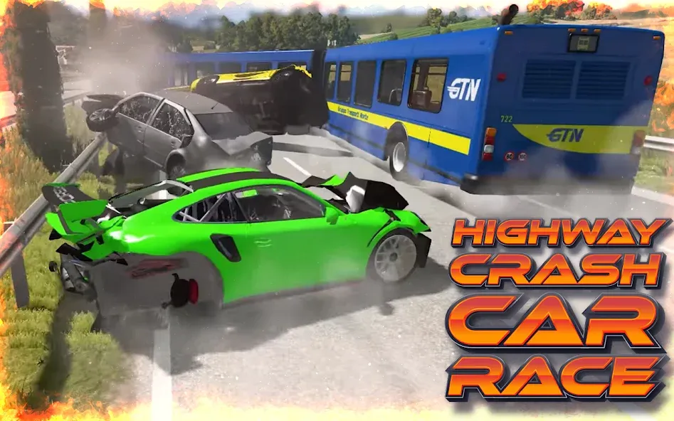 Скачать Highway Crash Car Race на Андроид — Много денег — скриншот 3