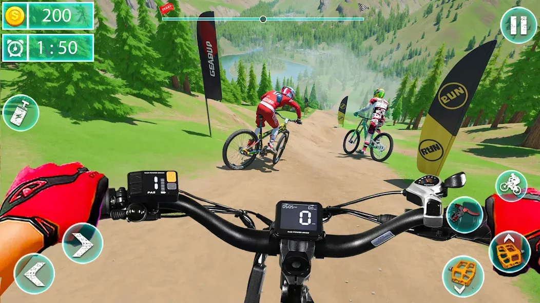 MTB Downhill: BMX Racer MOD APK на Android — Много денег — скриншот 2