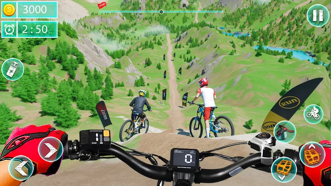MTB Downhill: BMX Racer MOD APK на Android — Много денег — скриншот 3
