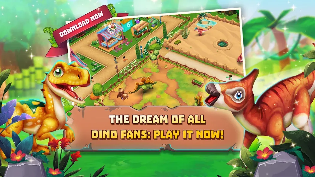Dinosaur Park – Primeval Zoo на Андроид — Бесконечные деньги и алмазы — скриншот 4