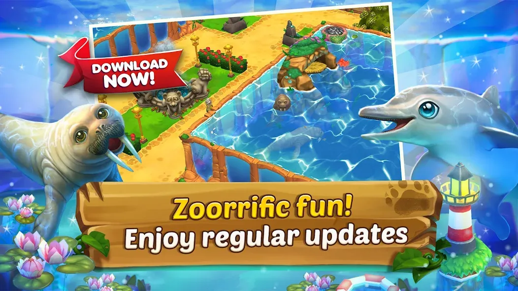Скачать Zoo 2: Animal Park (Мод: Много денег и алмазов) на Андроид — скриншот 2