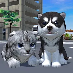 Скачать Cute Pocket Cat And Puppy 3D — Модификация Много денег
