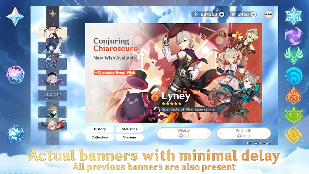 Взлом Wish Impact: Genshin Wish Sim — Много камней истока и круток — скриншот 2