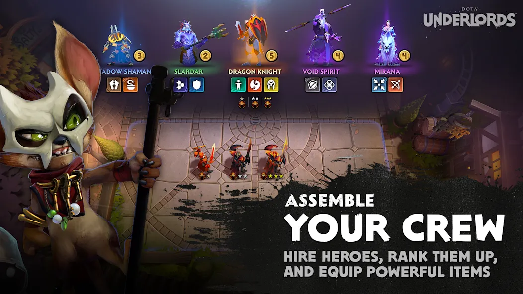 Скачать Dota Underlords MOD APK — Много денег — скриншот 2