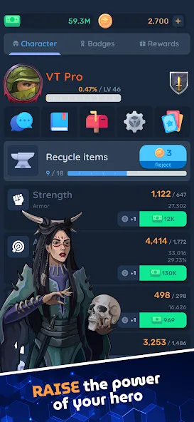 Скачать Lost Vault: AFK Retro RPG на Android — Много денег и бесконечная энергия — скриншот 1