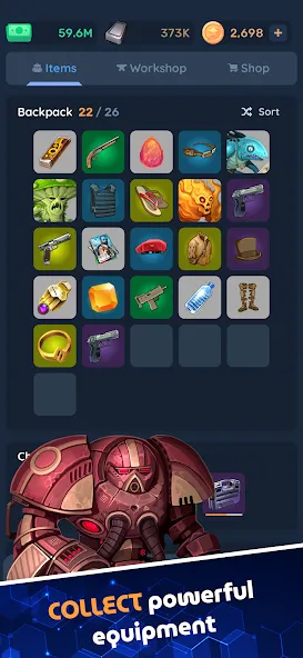 Скачать Lost Vault: AFK Retro RPG на Android — Много денег и бесконечная энергия — скриншот 2