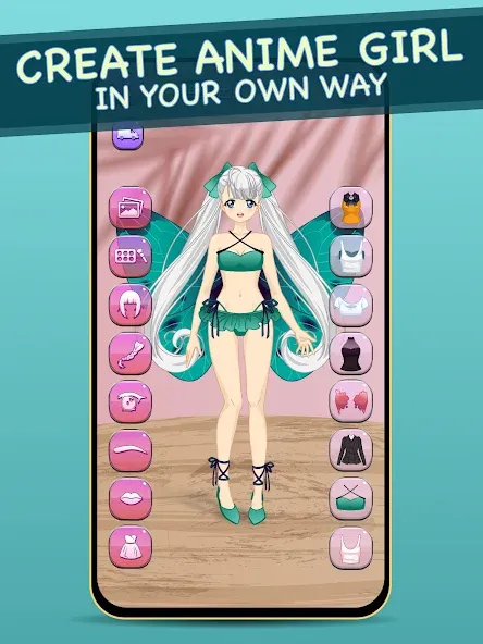 Скачать Anime Dress Up for Adults с модом — Всё открыто — скриншот 2