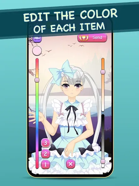 Скачать Anime Dress Up for Adults с модом — Всё открыто — скриншот 4
