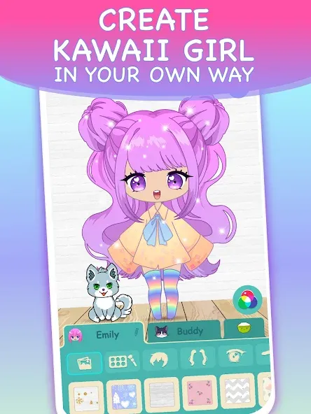 Скачать Chibi Dress Up Games for Girls — Модификация Все наряды открыты и без рекламы — скриншот 2