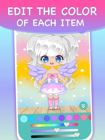 Скачать Chibi Dress Up Games for Girls — Модификация Все наряды открыты и без рекламы — скриншот 4