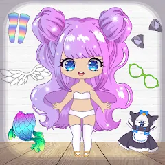 Скачать Chibi Dress Up Games for Girls — Модификация Все наряды открыты и без рекламы