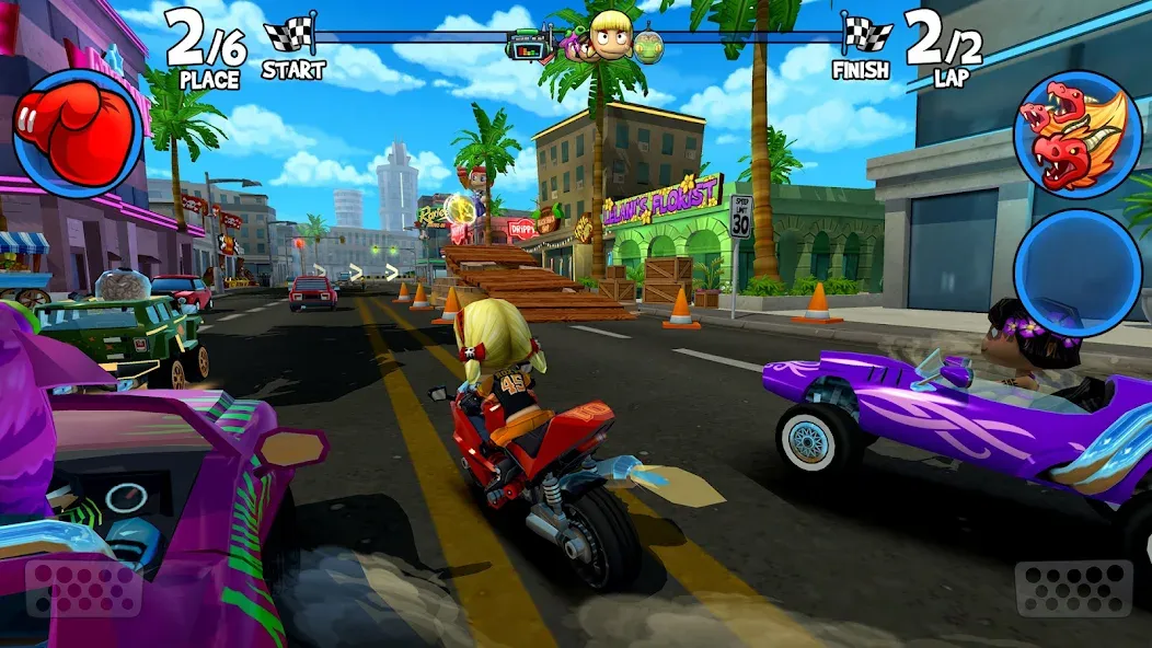 Скачать Beach Buggy Racing 2 на Андроид — Много денег и кристаллов — скриншот 2