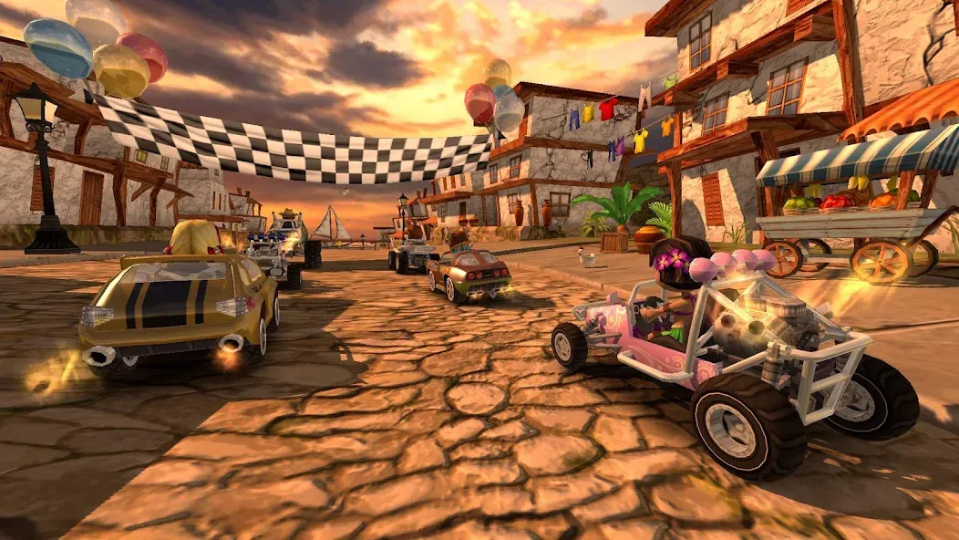 Beach Buggy Racing — Мод: Много денег и кристаллов — скриншот 1