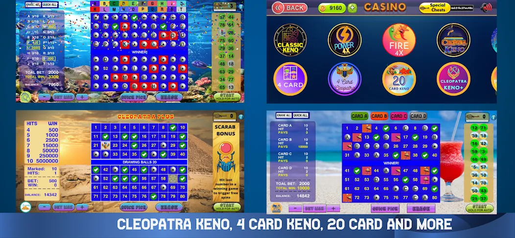 Скачать Cleopatra Keno - Keno Games — Модификация Много денег — скриншот 3 Скачать Cleopatra Keno - Keno Games — Модификация Много денег — скриншот 3