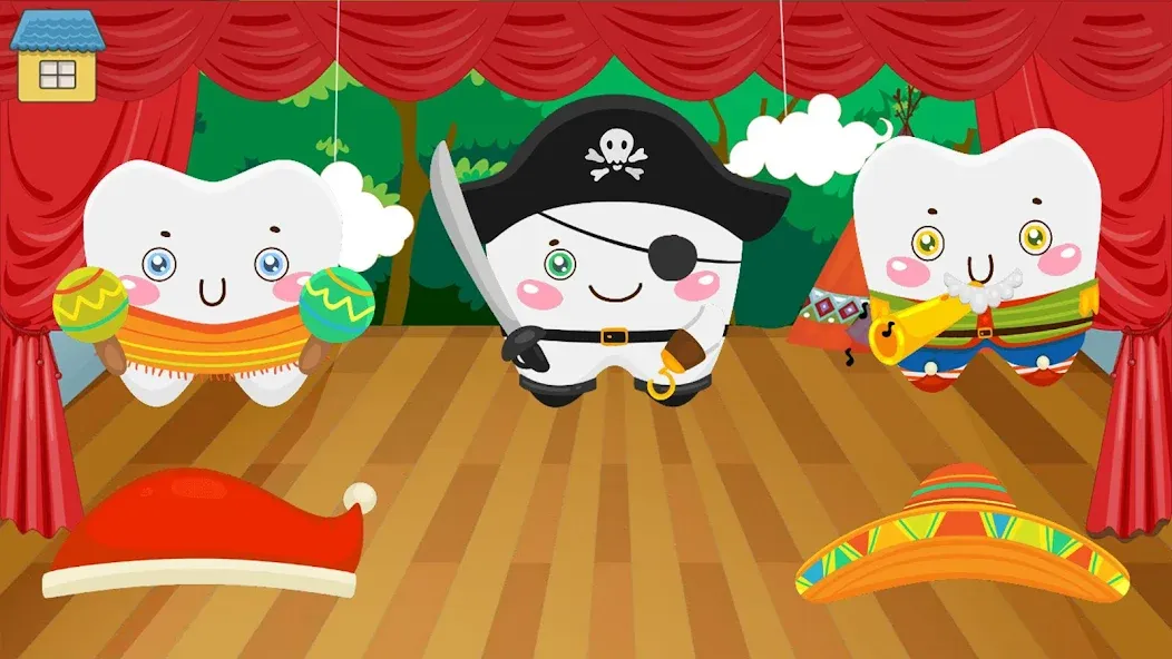 Скачать Funny Teeth kids dentist care MOD APK — Все открыто и без рекламы — скриншот 2