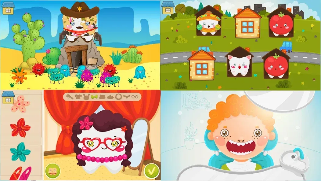 Скачать Funny Teeth kids dentist care MOD APK — Все открыто и без рекламы — скриншот 4
