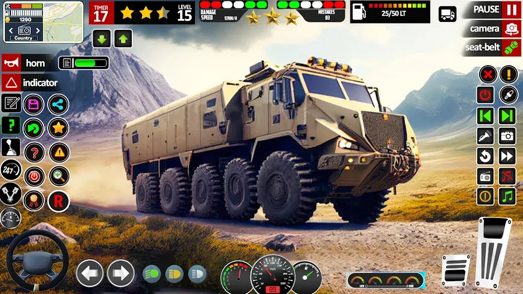 Скачать Army Truck Transport Game 2023 (Мод: Много денег) на Андроид — скриншот 2
