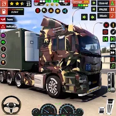Скачать Army Truck Transport Game 2023 (Мод: Много денег) на Андроид
