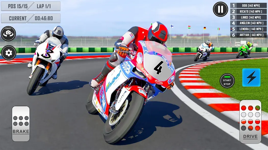 3D Bike Racing Games Offline на Андроид — Много денег — скриншот 1