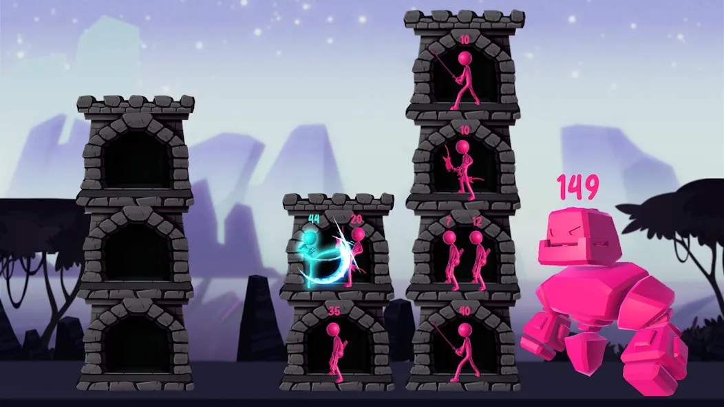 Stickman Tower Defense на Андроид — Много денег — скриншот 2