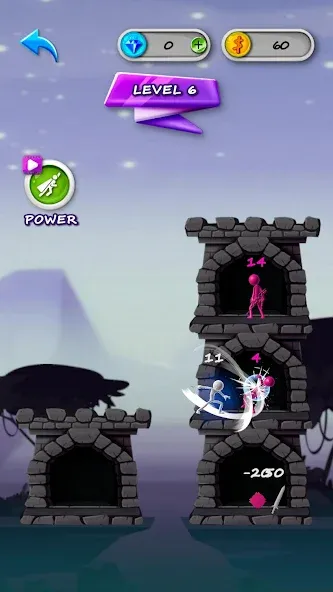 Stickman Tower Defense на Андроид — Много денег — скриншот 4
