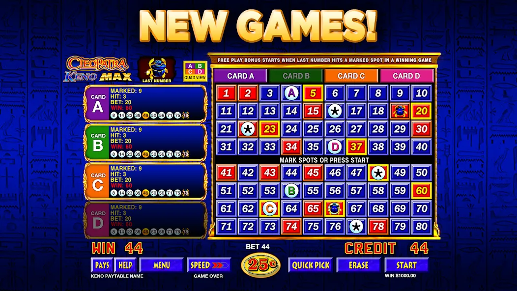 Keno Star - Multi Card Games MOD APK на Android — Много денег — скриншот 2