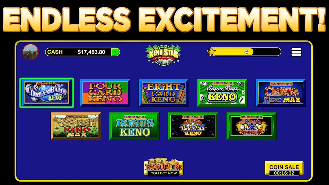 Keno Star - Multi Card Games MOD APK на Android — Много денег — скриншот 5