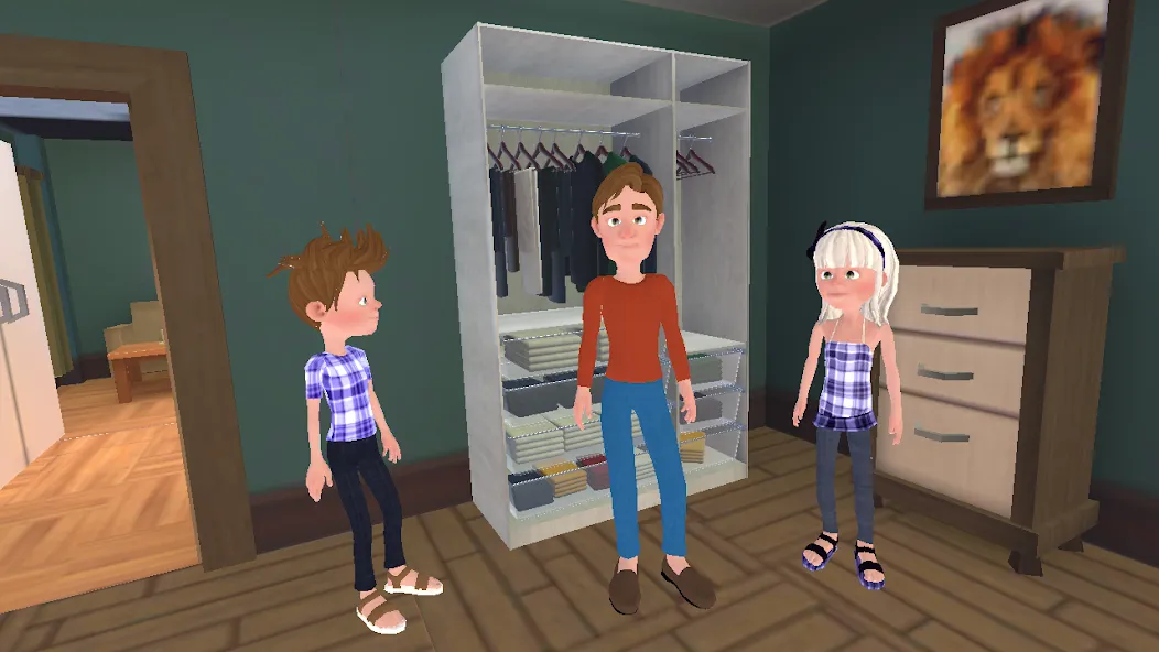Super Dad Virtual : Happy Game MOD APK — Много денег — скриншот 1