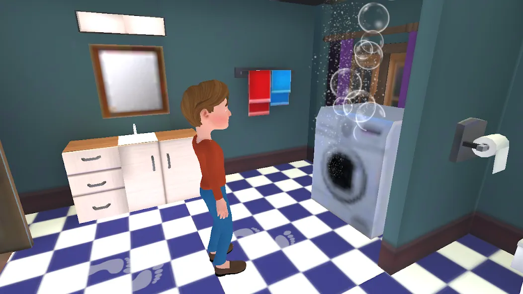 Super Dad Virtual : Happy Game MOD APK — Много денег — скриншот 4