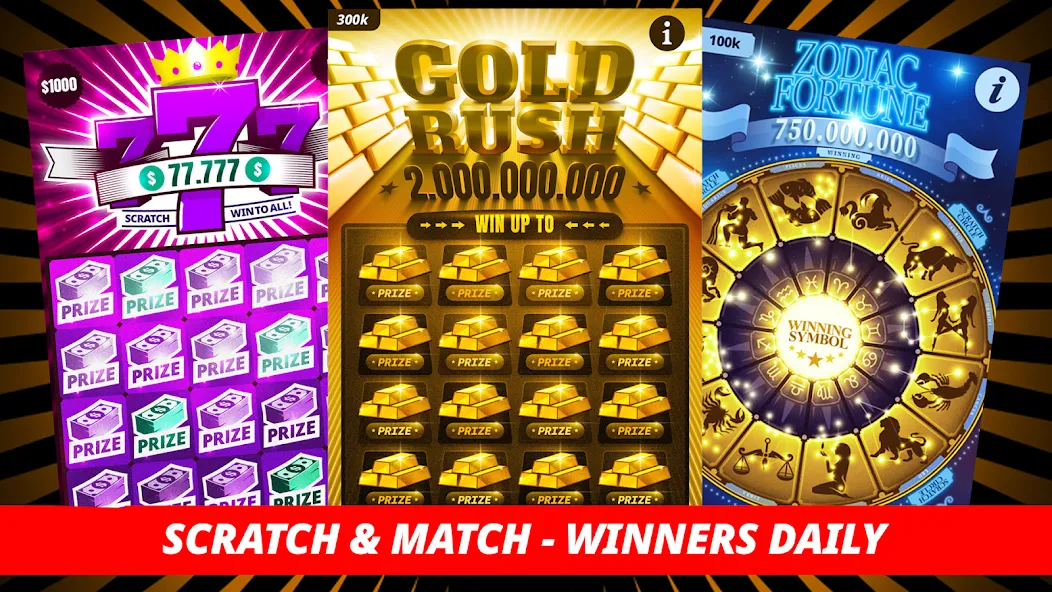 Lottery Scratchers - Winners MOD APK на Android — Много денег — скриншот 1