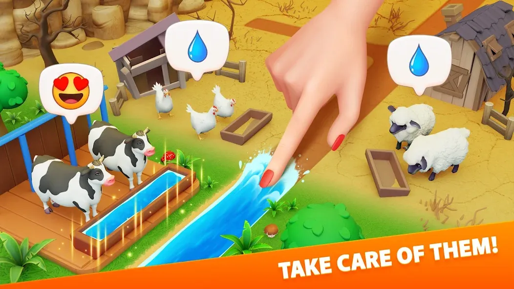Klondike Adventures: Farm Game MOD APK — Много денег и энергии — скриншот 1