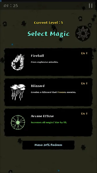 Magic Survival MOD APK — Много денег и кристаллов — скриншот 5