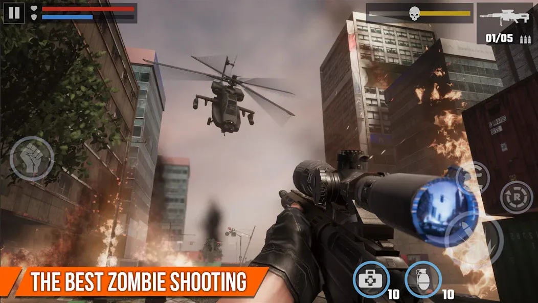 Dead Target: Zombie Games 3D (Мод Много денег и патронов) — скриншот 4 Dead Target: Zombie Games 3D (Мод Много денег и патронов) — скриншот 4